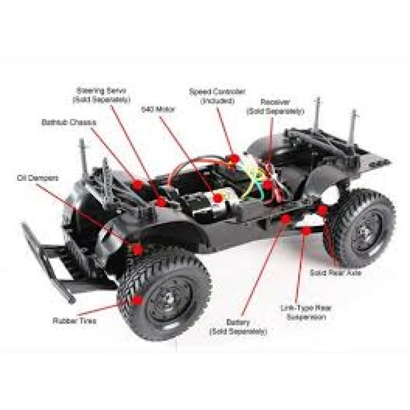Tamiya Toyota FJ Cruiser Metal Plated Parts -58620 4 Tamiya Toyota FJ Cruiser Metal Plated Parts -58620 - Afbeelding 2